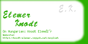 elemer knodt business card